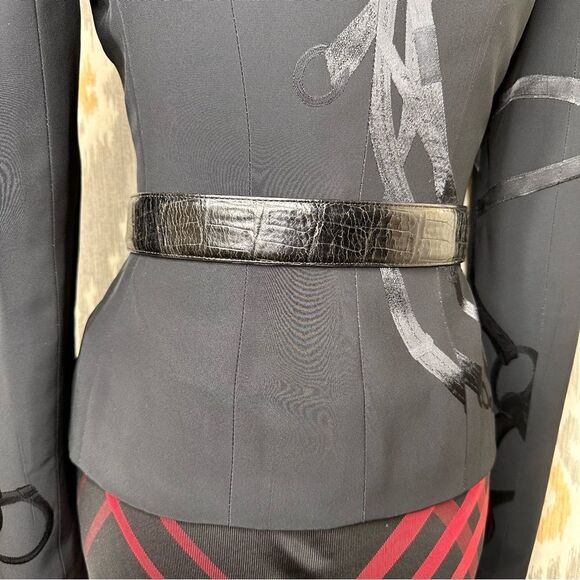 Ralph Lauren Fall 2020 Collection Black Silk Equestrian Jacquard Sylvia Jacket - Picture 14 of 16